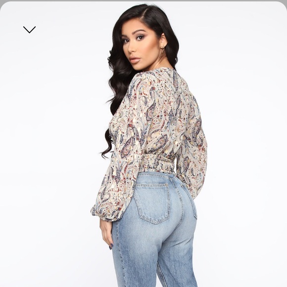 Gold Flecks In Your Edges Top - Ivory/combo - Picture 2 of 2